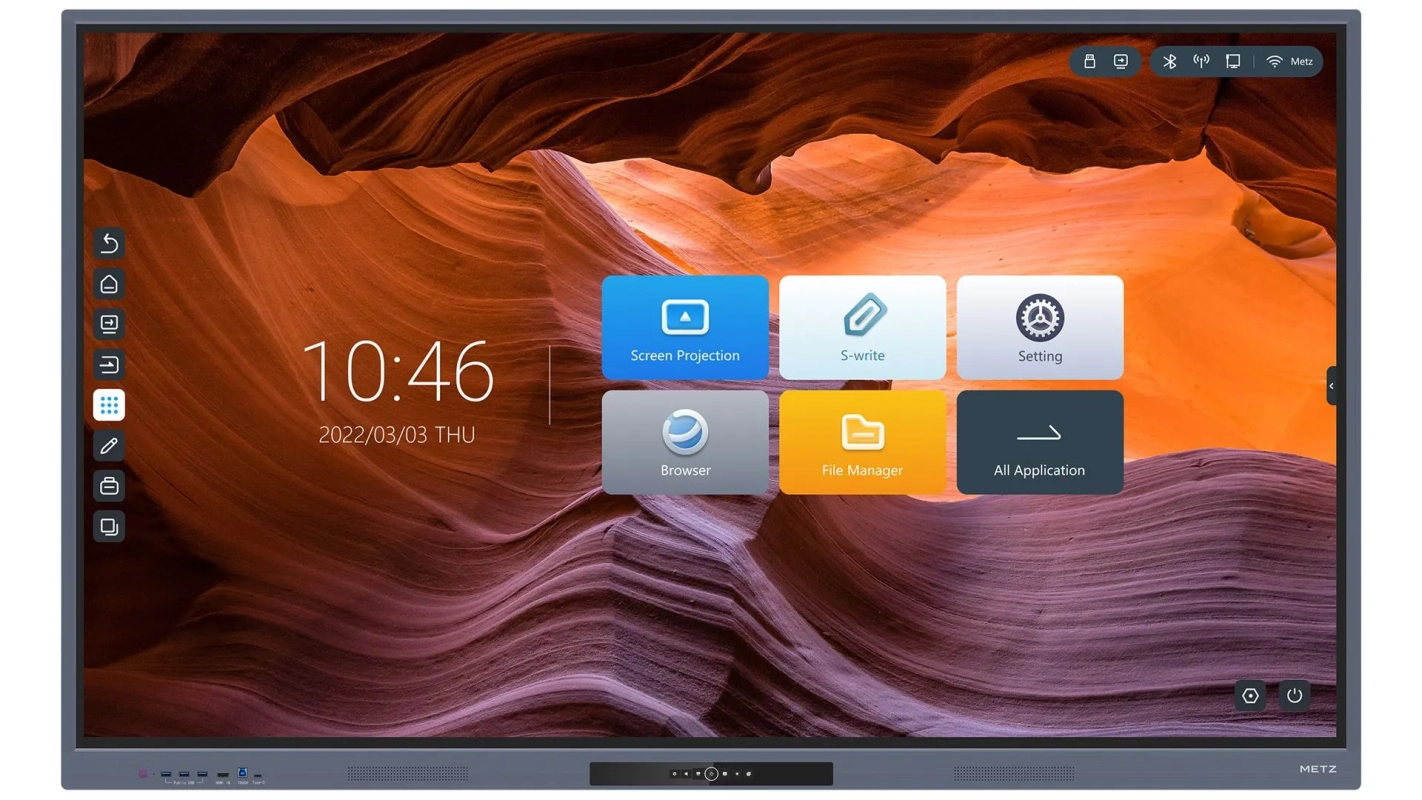 METZ 75HD1 – monitor interactiv 75" 4K, Android, 4/32 GB