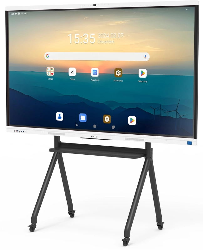 METZ 75SG1 75” Touch Interactive Monitor, 4K DLED, Android, Wifi6, wall mount, 16GB/256GB, Camera, Speakers+suboofer