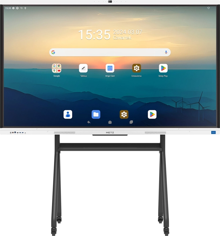 METZ 75SG1 75” Touch Interactive Monitor, 4K DLED, Android, Wifi6, wall mount, 16GB/256GB, Camera, Speakers+suboofer