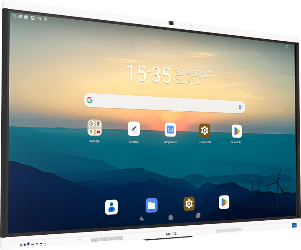 METZ 75SG1 75” Touch Interactive Monitor, 4K DLED, Android, Wifi6, wall mount, 16GB/256GB, Camera, Speakers+suboofer