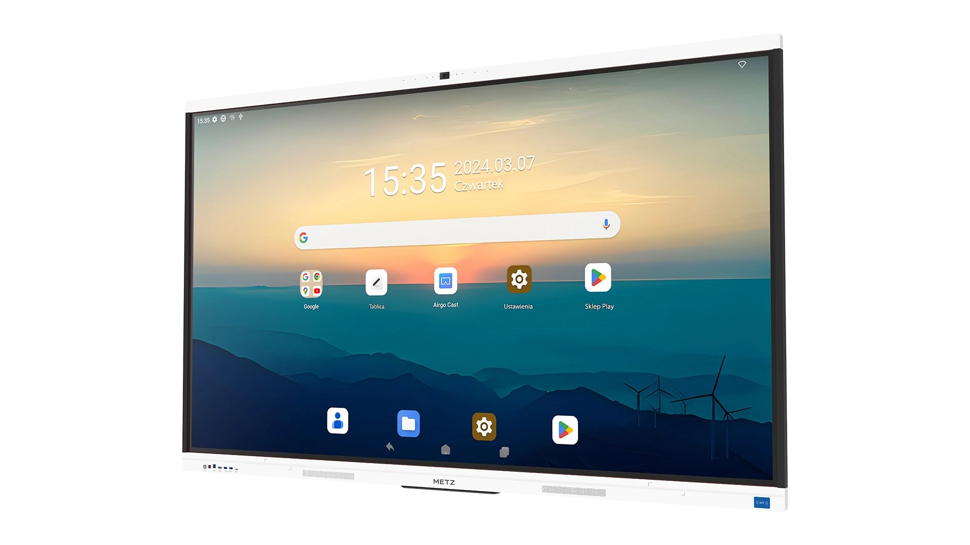 METZ 75SG1 – интерактивен монитор 75" 4K, Google EDLA, камера