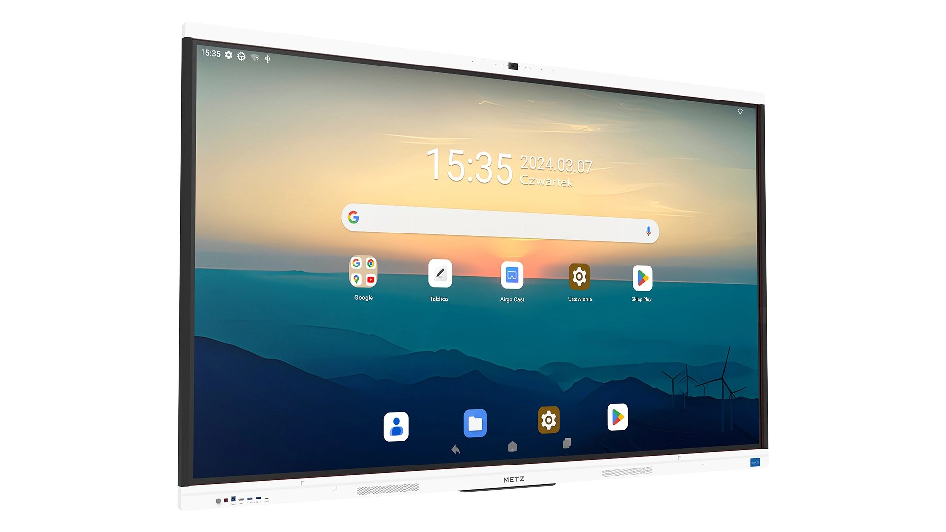 METZ 65SG1 – monitor interaktywny 65" 4K, Google EDLA, kamera