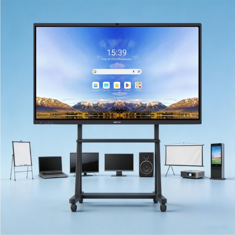 METZ 65V6M – интерактивен монитор 65" 4K, Android 16, Google EDLA