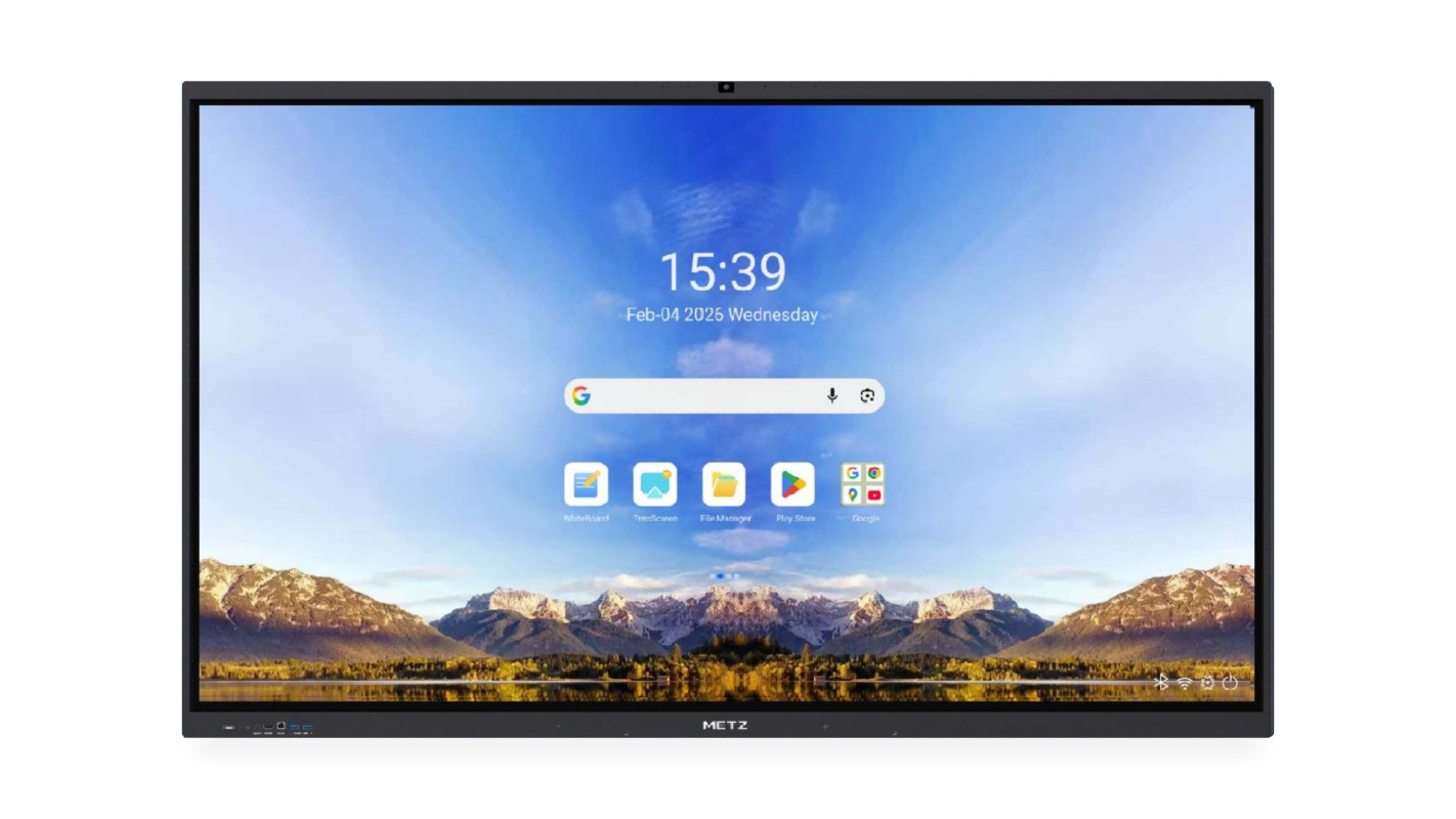 METZ 86V6M – interaktivní monitor 86" 4K, Android 16, Google EDLA