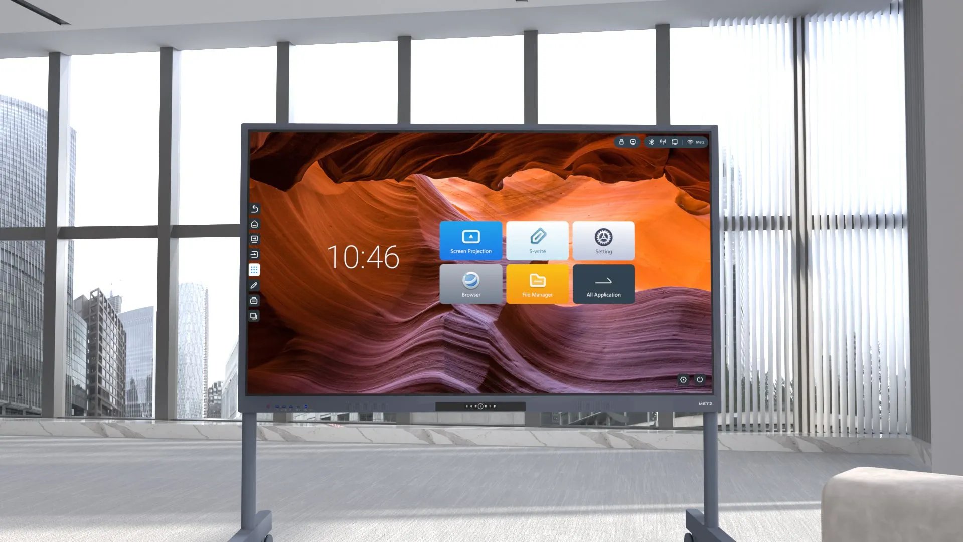 METZ 65HD1 – monitor interactiv 65" 4K, Android, 4/32 GB